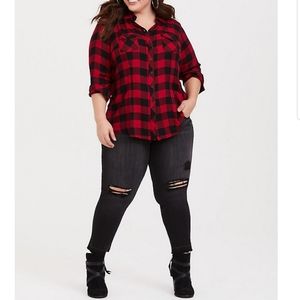 TAYLOR – RED CHECKERED TWILL SHIRT